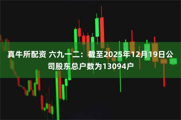 真牛所配资 六九一二：截至2025年12月19日公司股东总户数为13094户
