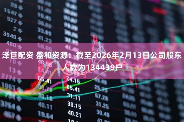 泽巨配资 盛和资源：截至2026年2月13日公司股东人数为134439户